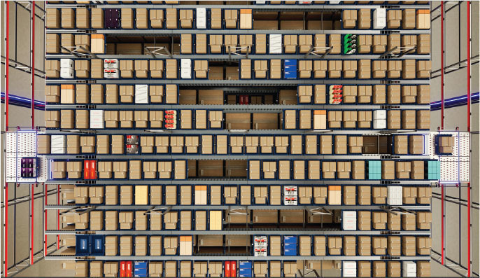 the freespace robotics system as seen from above