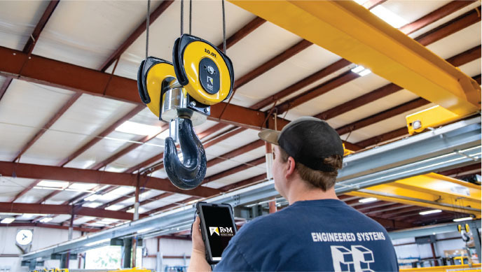 some overhead lifting systems allow for connection to hoist monitoring devices